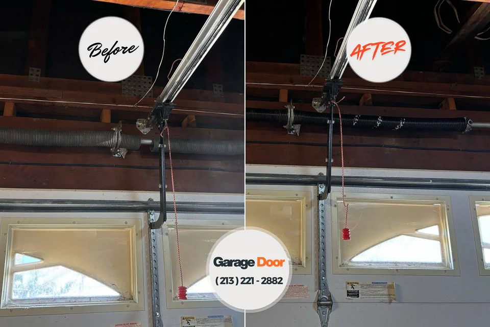 Before and after: garage door repair Owensboro, KY